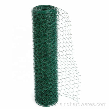 Netting de fil hexagonal enduit de PVC